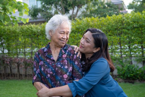 An example of a caregiver building resilience for taking care of their elderly parent.