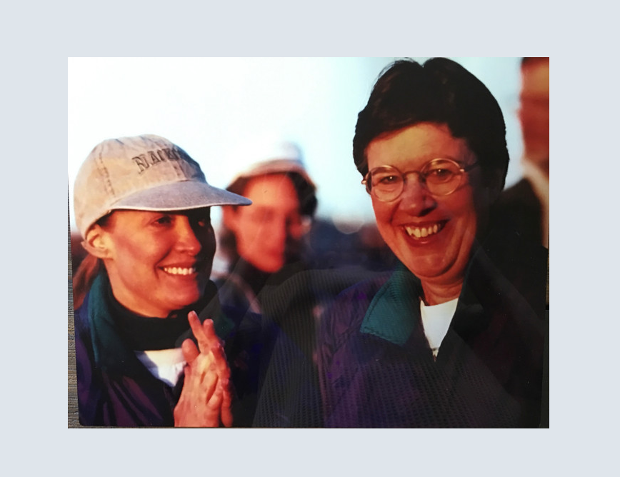 Vic Railton with her mom. Take our free course for caregivers.